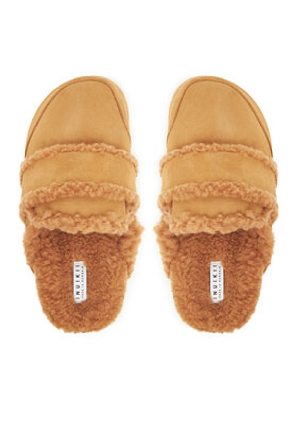Inuikii Klapki Chunky Loafer 1011.005.0031 Beżowy. Kolor: beżowy. Materiał: zamsz, skóra