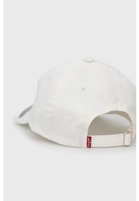 Levi's® - Levi's czapka kolor biały z nadrukiem. Kolor: biały. Wzór: nadruk. Styl: biznesowy #3