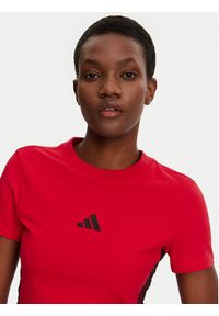 Adidas - adidas T-Shirt Essentials 3-Stripes JE1242 Czerwony Slim Fit. Kolor: czerwony. Materiał: bawełna #3