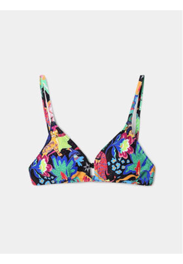 Desigual Góra od bikini Jungle 24SWMK10 Kolorowy. Materiał: syntetyk. Wzór: kolorowy