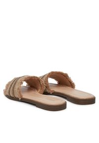 DeeZee Klapki E1004-130 Beżowy. Kolor: beżowy. Materiał: materiał