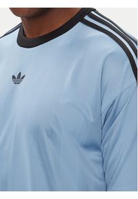 Adidas - adidas T-Shirt adicolor Jacquard JW5879 Błękitny Loose Fit. Kolor: niebieski. Materiał: syntetyk #4