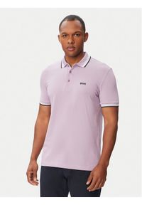 BOSS Polo Paddy 50469055 Różowy jasny Regular Fit. Typ kołnierza: polo. Kolor: różowy. Materiał: bawełna #1