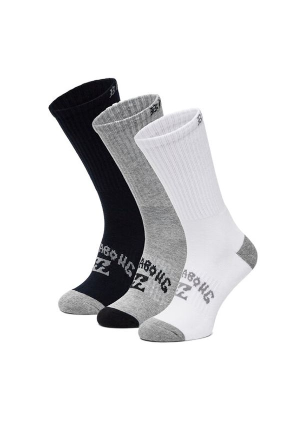Billabong Zestaw 3 par wysokich skarpet męskich AS_BILLABONG_01W_SS25 (3-PACK) Szary. Kolor: szary. Materiał: materiał, bawełna