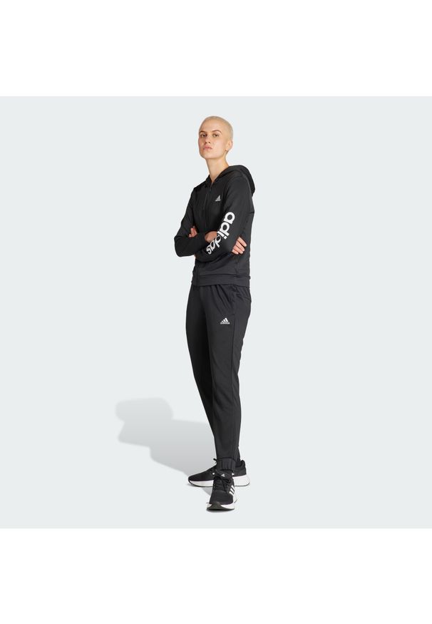 Adidas - Dres Linear. Kolor: wielokolorowy, biały, czarny. Materiał: dresówka. Sport: fitness