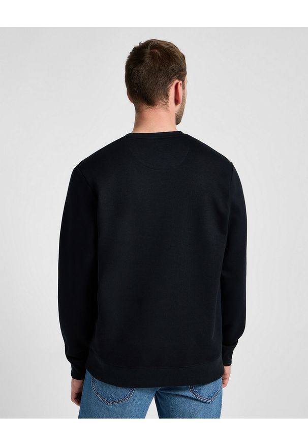 Lee - MESKA BLUZA LEE LOGO CREW SWS JET BLACK 112355660