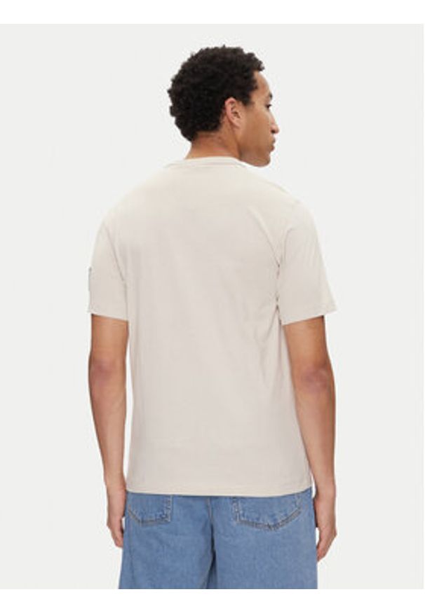 Calvin Klein Jeans T-Shirt J30J323484 Beżowy Regular Fit. Kolor: beżowy. Materiał: bawełna