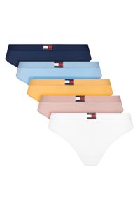TOMMY HILFIGER - Tommy Hilfiger Komplet 5 par stringów UW0UW05642 Kolorowy. Materiał: bawełna. Wzór: kolorowy