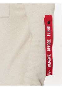 Aeronautica Militare Sweter 232MA1460L518 Écru Regular Fit. Materiał: bawełna