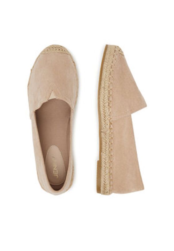 Jenny - JENNY Espadryle WSS990-249 Beżowy. Kolor: beżowy. Materiał: materiał