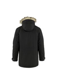 Fjällräven - Kurtka zimowa męska Fjallraven Nuuk Parka. Kolor: czarny, szary, wielokolorowy. Sezon: zima. Sport: turystyka piesza