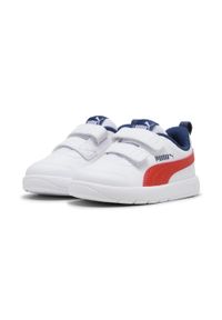 Puma - Sneakersy dla małych dzieci Courtflex V3 PUMA White Fierce Red Persian Blue. Kolor: biały, czerwony, wielokolorowy, niebieski