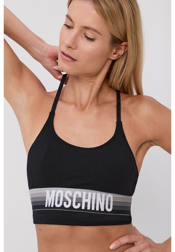 Moschino Underwear - Biustonosz. Kolor: czarny. Wzór: gładki