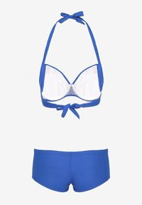 Born2be - Niebieskie Bikini z Ozdobnymi Marszczeniami i Usztywnianą Górą Ireviana. Kolor: niebieski