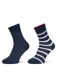 TOMMY HILFIGER - Zestaw 2 par wysokich skarpet dziecięcych Tommy Hilfiger. Kolor: niebieski