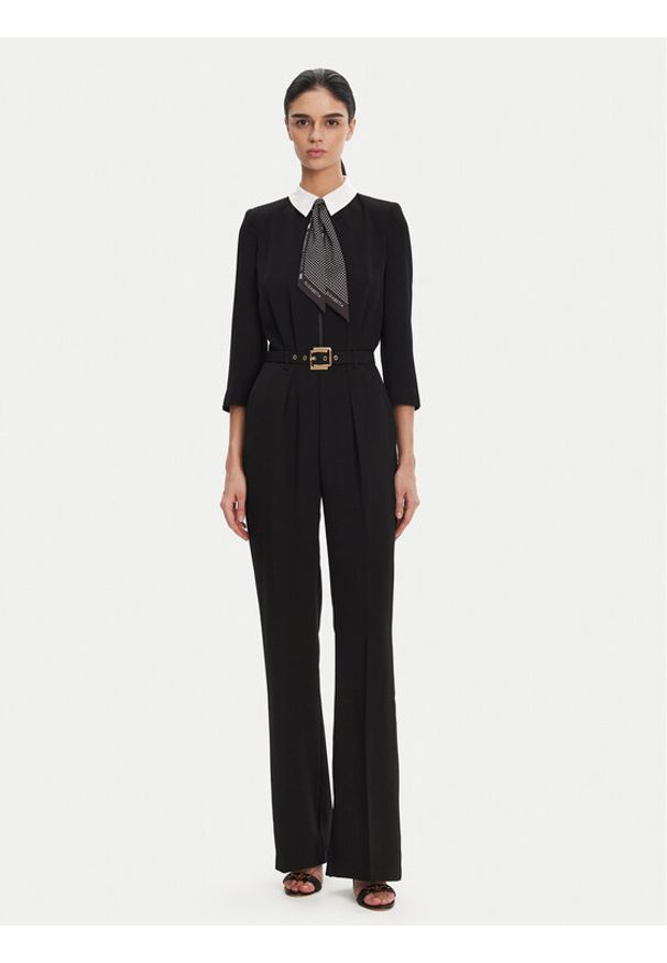 Elisabetta Franchi Kombinezon TU-047-52E2 Czarny Regular Fit. Kolor: czarny. Materiał: syntetyk