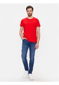 TOMMY HILFIGER - Tommy Hilfiger T-Shirt MW0MW10800 Czerwony Slim Fit. Kolor: czerwony. Materiał: bawełna #5