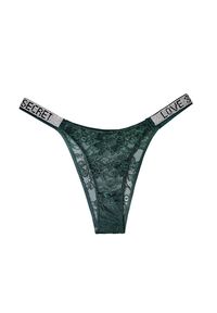 Intica - Stringi z szerokim paskiem i ozdobnymi detalami Rakita. Kolor: zielony. Materiał: materiał