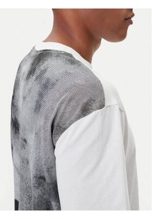 Karl Lagerfeld Jeans T-Shirt A4M17030 Biały Relaxed Fit. Kolor: biały. Materiał: bawełna