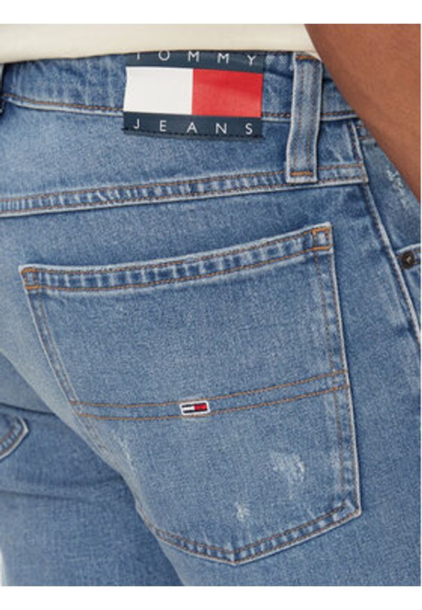 Tommy Jeans Szorty jeansowe Ronnie DM0DM18794 Niebieski Slim Fit. Kolor: niebieski. Materiał: bawełna