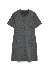 Vero Moda Sukienka dzianinowa Johanna 10333908 Szary Standard Fit. Kolor: szary. Materiał: syntetyk