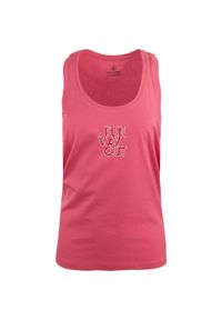 WOMEN\'S BEST - Glemo DPT Chloe damski top – róż fluo, nadruk. Kolor: czerwony, wielokolorowy, różowy. Materiał: bawełna, elastan. Wzór: nadruk. Sezon: lato. Sport: fitness #1