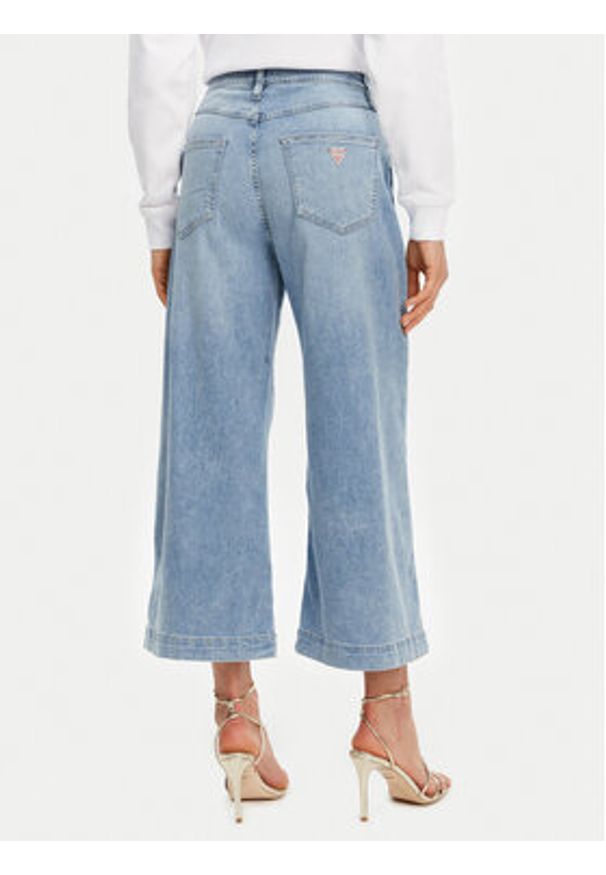 Guess Jeansy W5GA2E D5O90 Niebieski Wide Leg. Kolor: niebieski