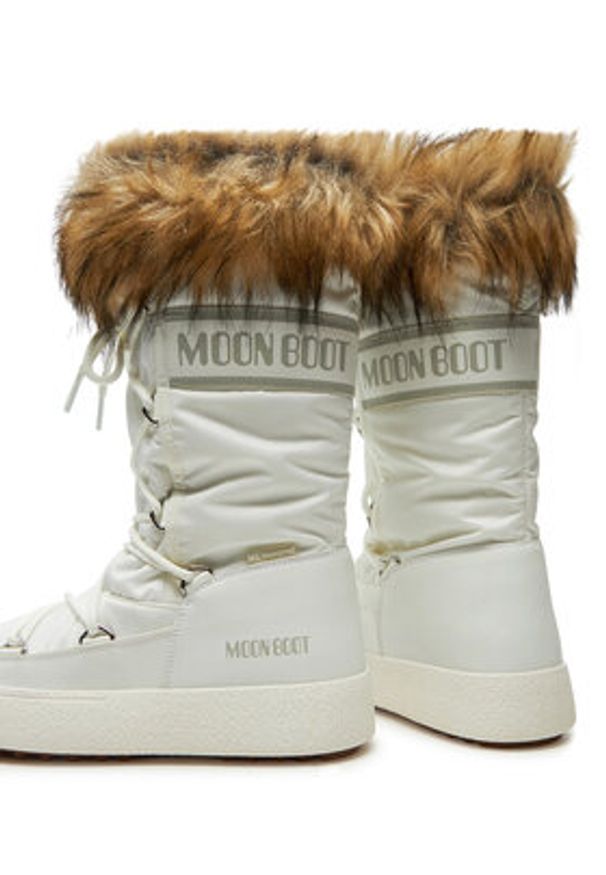 Moon Boot Śniegowce Ltrack Monaco Wp 80D2450190 Biały. Kolor: biały. Materiał: skóra