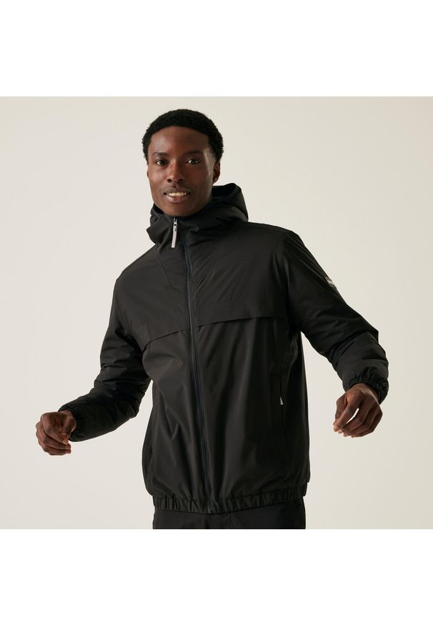 Regatta - Kurtka turystyczna męska Wiltom wodoodporna ocieplana. Kolor: czarny. Sport: turystyka piesza