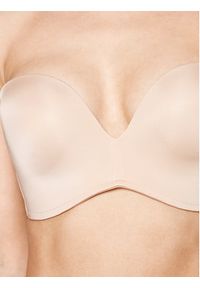 Wonderbra Biustonosz bardotka WB00032D Beżowy. Kolor: beżowy. Materiał: syntetyk