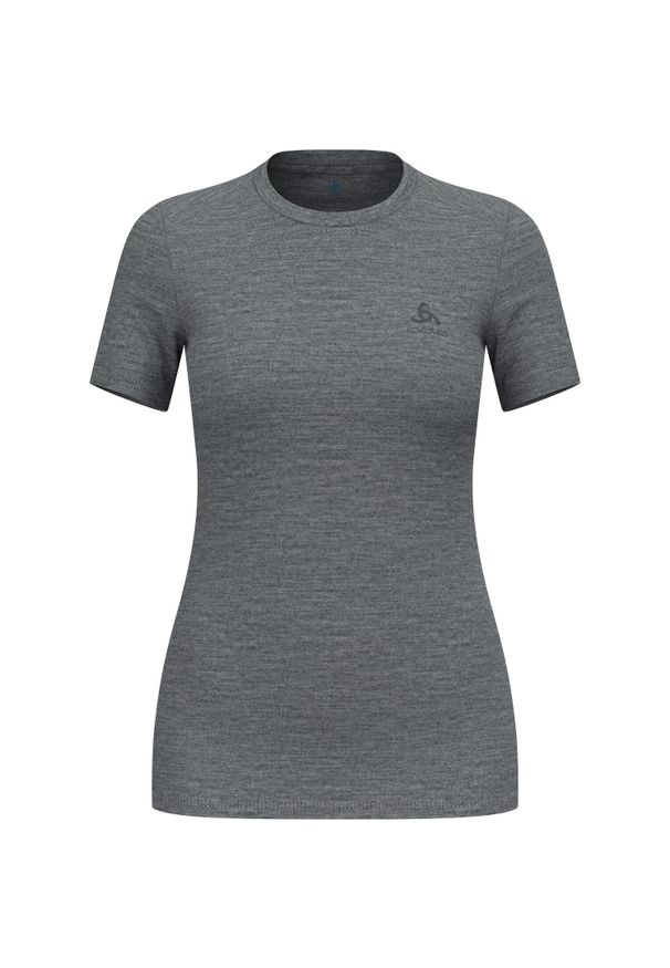 Odlo - Koszulka damska ODLO Merino 160 BL TOP krótki rękaw 100% wełna merino. Kolor: szary. Materiał: wełna. Długość rękawa: krótki rękaw. Długość: krótkie. Sport: fitness