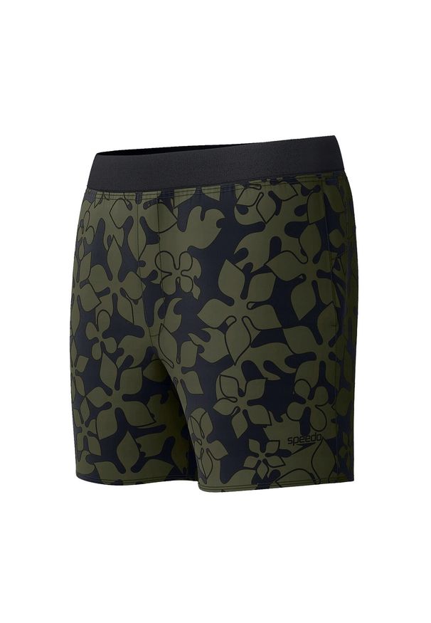 Speedo - Szorty Kąpielowe Męskie Z Nadrukiem Volley. Kolor: zielony. Wzór: nadruk. Styl: sportowy
