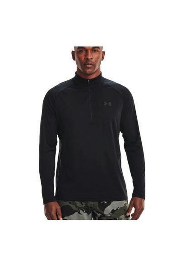 Bluza fitness męska Under Armour Tech 2.0 1/2 Zip. Kolor: czarny, wielokolorowy. Długość rękawa: długi rękaw. Sport: fitness