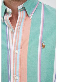 Polo Ralph Lauren koszula bawełniana męska regular z kołnierzykiem button-down. Typ kołnierza: button down, polo. Materiał: bawełna. Długość rękawa: długi rękaw. Długość: długie #4