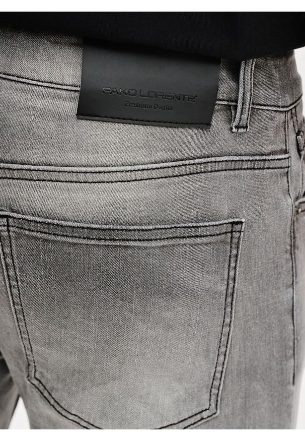Pako Lorente - PAKO LORENTE - Szare jeansowe spodnie męskie. Kolor: szary, niebieski. Materiał: jeans