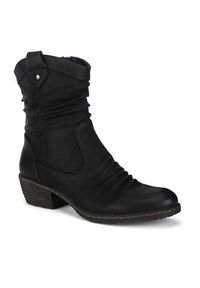 Rieker Kowbojki 93770-01 Czarny. Kolor: czarny. Materiał: skóra #5