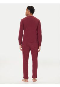 United Colors of Benetton - United Colors Of Benetton Piżama 3VD04P02W Bordowy Regular Fit. Kolor: czerwony. Materiał: bawełna #3