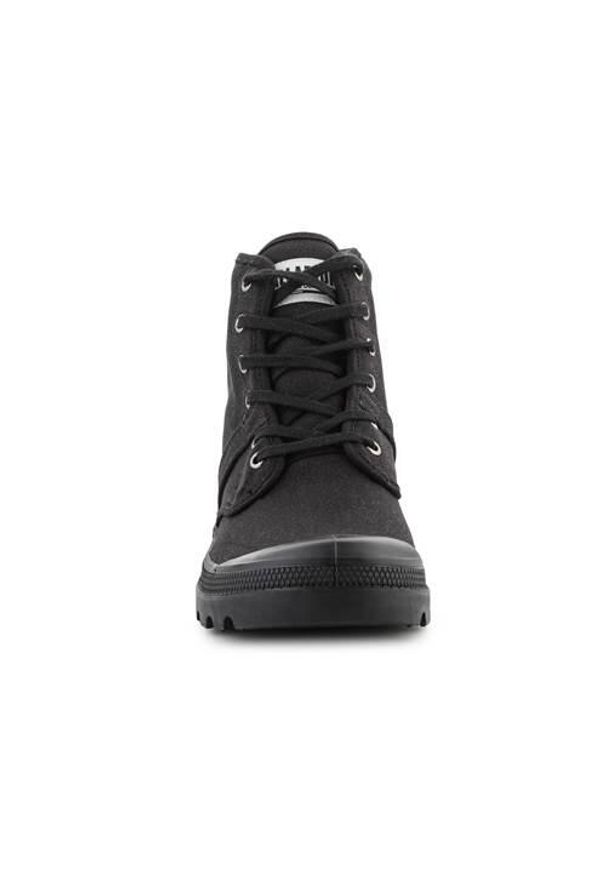 Buty do chodzenia unisex Palladium Pallabrousse Legion. Wysokość cholewki: za kostkę. Zapięcie: sznurówki. Kolor: czarny. Materiał: guma, syntetyk, tkanina, materiał. Szerokość cholewki: normalna. Sport: turystyka piesza
