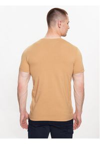 TOMMY HILFIGER - Tommy Hilfiger T-Shirt MW0MW10800 Beżowy Slim Fit. Kolor: beżowy. Materiał: bawełna