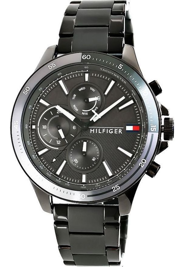 TOMMY HILFIGER - Zegarek Tommy Hilfiger Zegarek Męski Tommy Hilfiger 1791719 Szara bransoleta. Kolor: szary