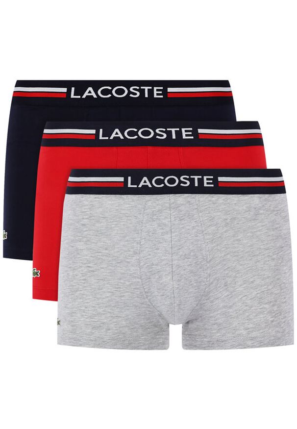 Lacoste Komplet 3 par bokserek 5H3386 Kolorowy. Materiał: bawełna. Wzór: kolorowy