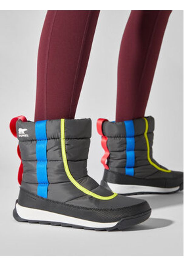 sorel - Sorel Śniegowce Youth Whitney II Puffy Mid Wp NY3873 Szary. Kolor: szary. Materiał: materiał