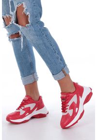 Casu - Czerwone buty sportowe sneakersy sznurowane casu ds13003. Kolor: czerwony #2