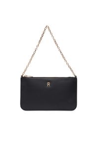 TOMMY HILFIGER - Tommy Hilfiger Torebka Th Icon Chain Shoulder Pouch AW0AW18298 Czarny. Kolor: czarny. Materiał: skórzane #1