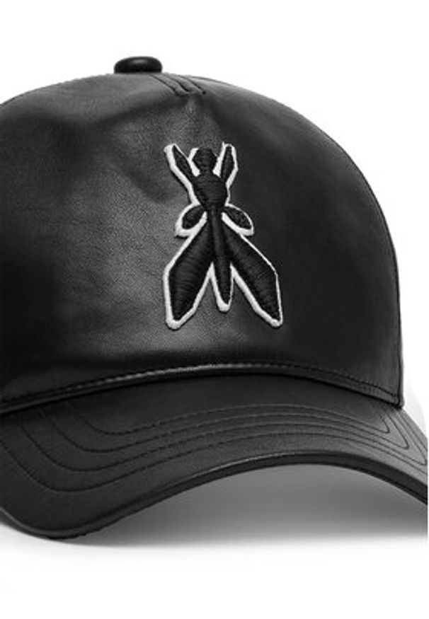 Patrizia Pepe Czapka z daszkiem 8F1650/E005-K103 Czarny. Kolor: czarny. Materiał: skóra