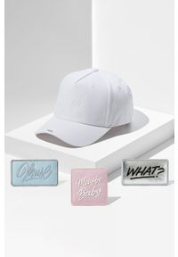 Next Generation Headwear - Next generation headwear - Czapka. Kolor: biały. Materiał: bawełna. Wzór: aplikacja