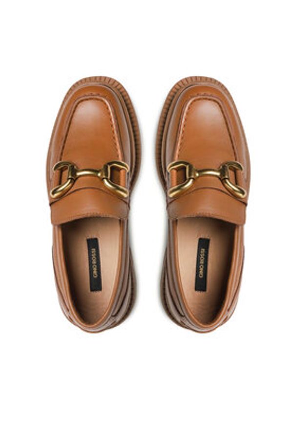 Gino Rossi Loafersy 222FW107 Brązowy. Kolor: brązowy. Materiał: skóra