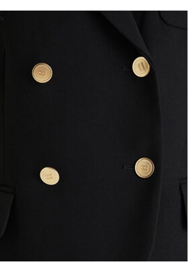 TOMMY HILFIGER - Tommy Hilfiger Marynarka WW0WW48696 Czarny Regular Fit. Kolor: czarny. Materiał: syntetyk