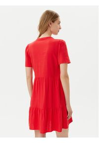 only - ONLY Sukienka letnia Tiri-Caro 15310970 Czerwony Regular Fit. Kolor: czerwony. Materiał: len. Sezon: lato #7
