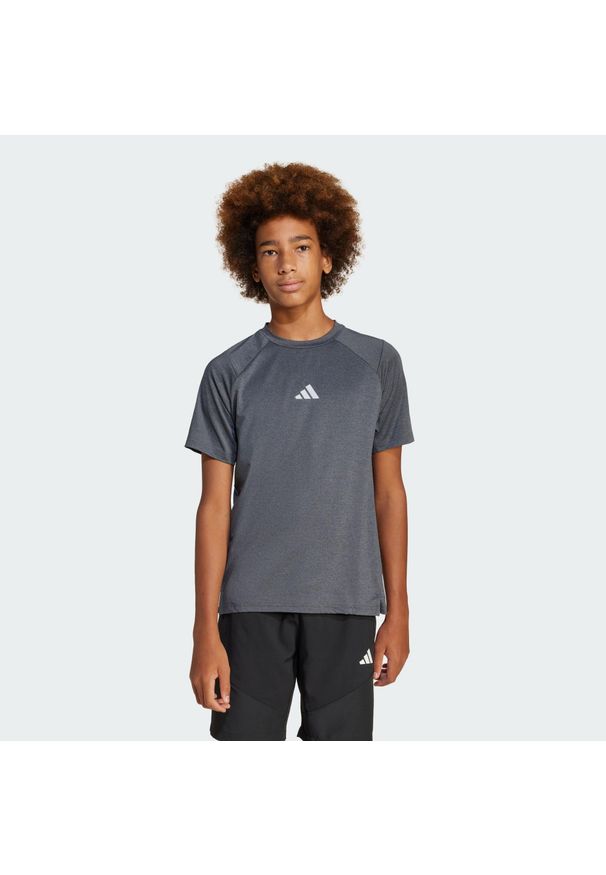 Adidas - Koszulka All Sports Favorite. Kolor: szary, wielokolorowy, czarny. Technologia: ClimaCool (Adidas). Sport: joga i pilates